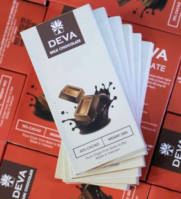Socola Tổng Hợp Deva 4 socola sữa deva chocolate