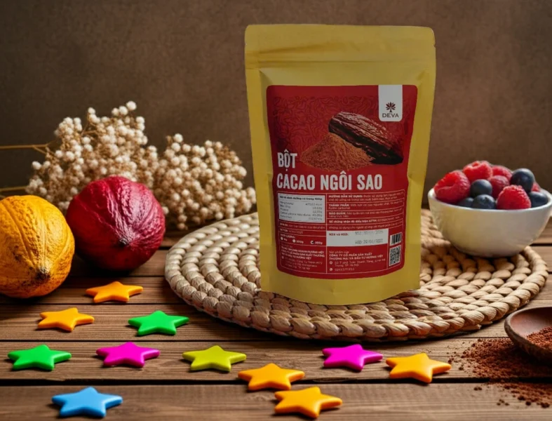 bột ca cao ngôi sao – hương vị cacao nguyên chất