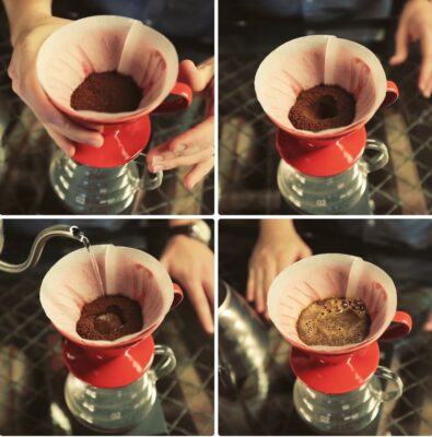 cách pha cà phê bằng giấy lọc cà phê