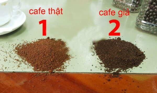 phân biệt cà phê thật giả