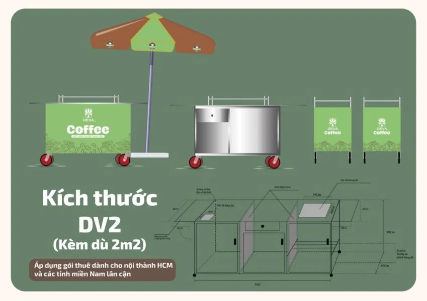 Khi Bạn Thuê Xe Đẩy Cà Phê Combo A01 Khu Vực Nội Thành Hồ Chí Minh Bạn Sẽ Nhận Được