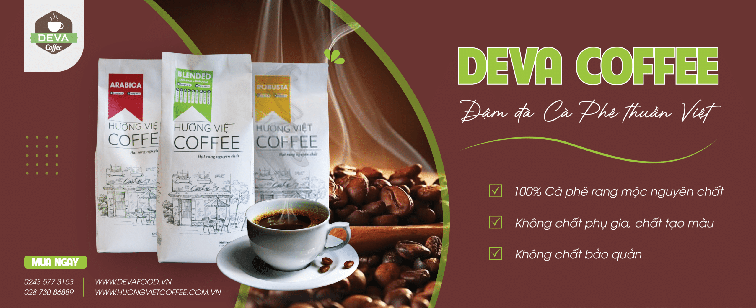 Banner cà phê deva