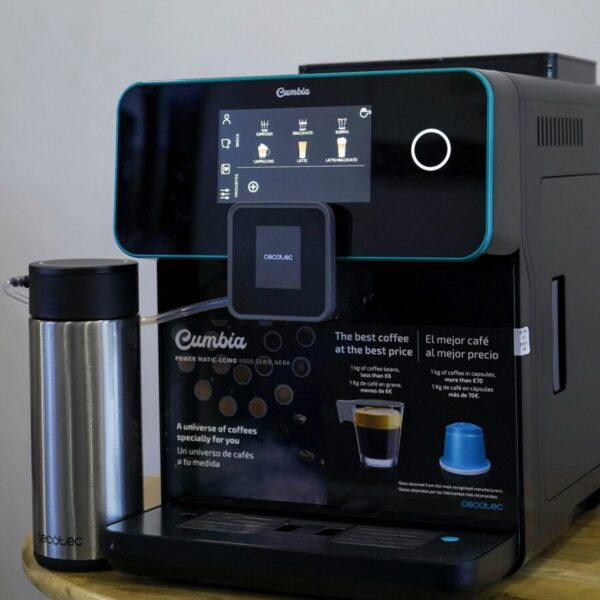 cho thuê máy pha cafe cecotec 9000 máy pha cà phê tự động đến từ thương hiệu cecotec. máy tích hợp chức năng xay và pha cà phê vô cùng tiện lợi.