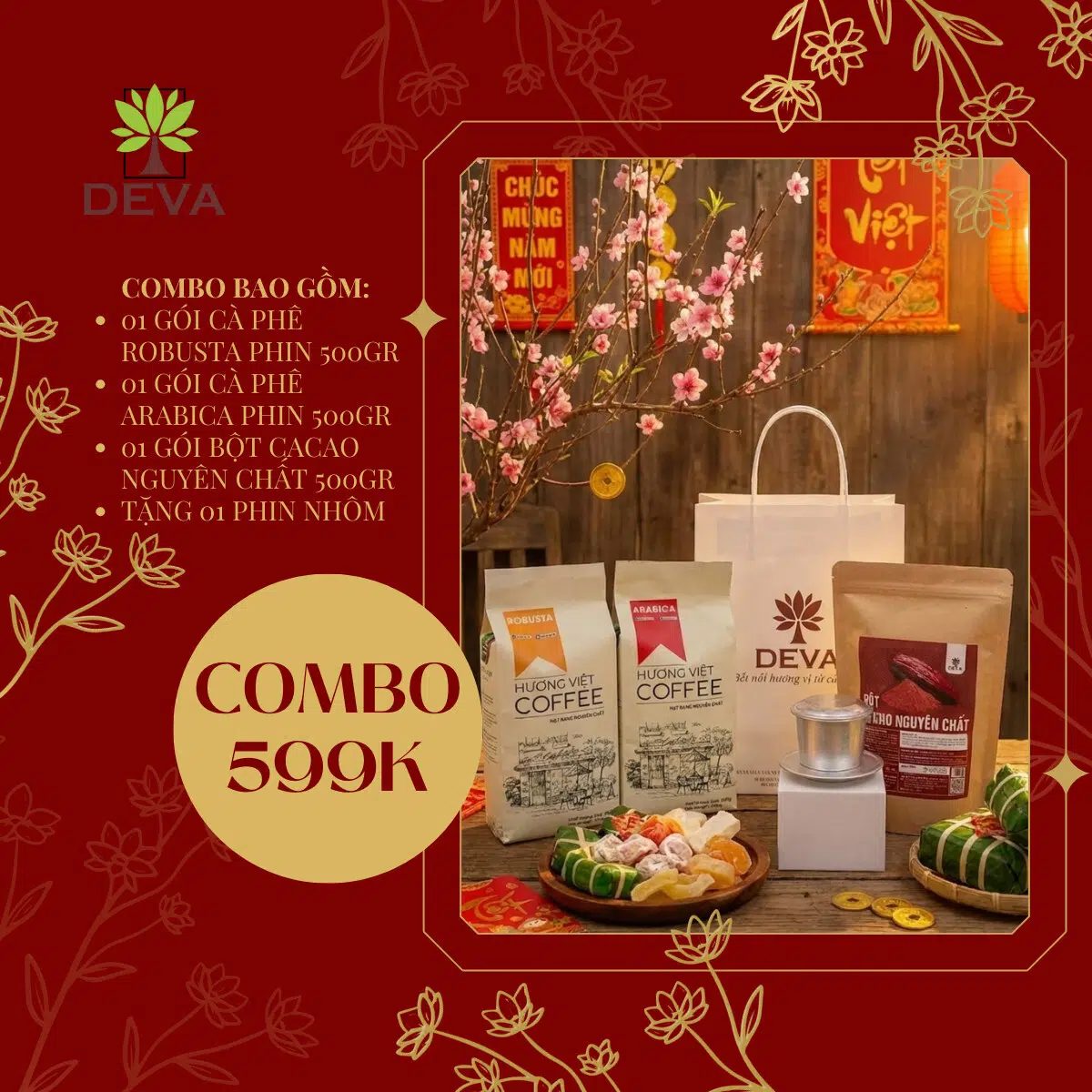 combo quà tết cà phê deva