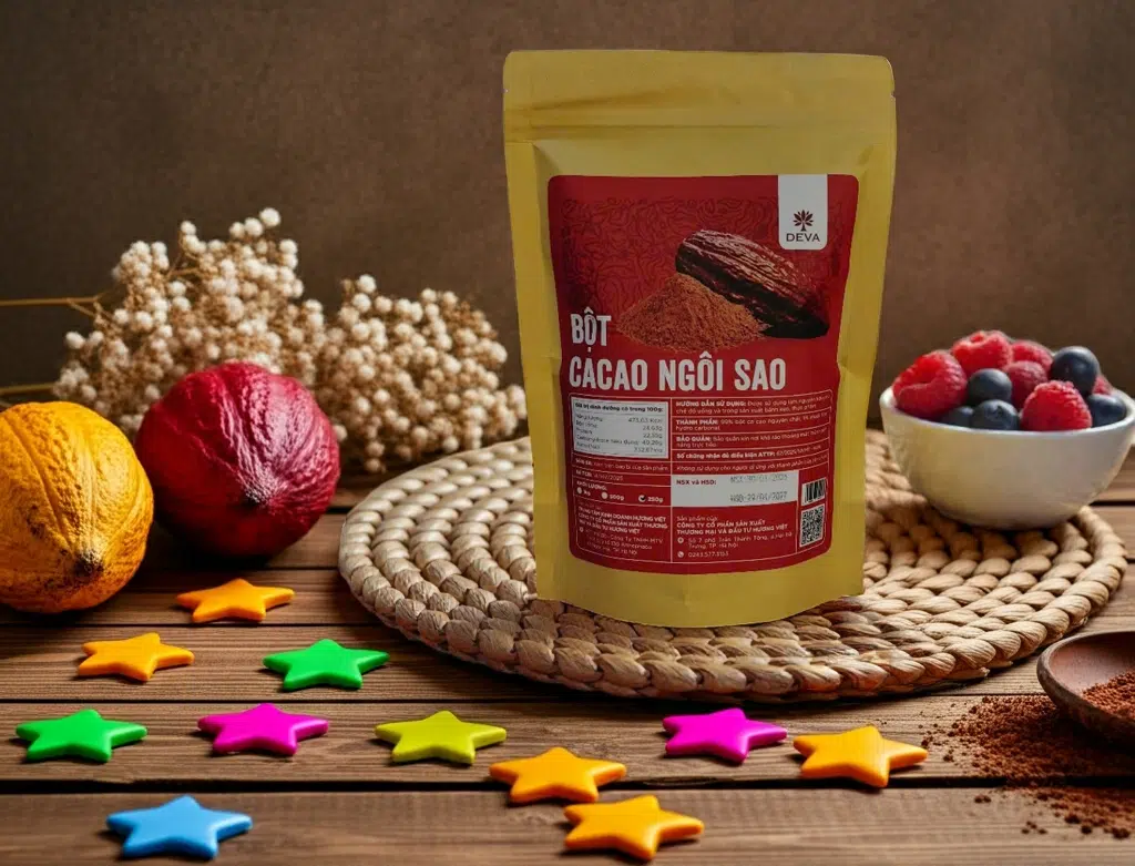bột ca cao ngôi sao – hương vị cacao nguyên chất