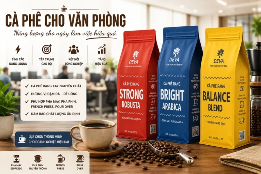 cà phê cho văn phòng – giải pháp năng lượng giúp nhân viên làm việc hiệu quả hơn