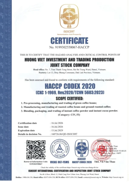 codex haccp certification 2020